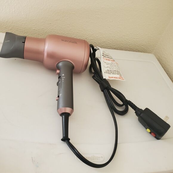 Wavy Talk Ionic Hair Dryer Rose Gold & Grey 1875W with Concentrator Nozzle - Picture 2 of 16